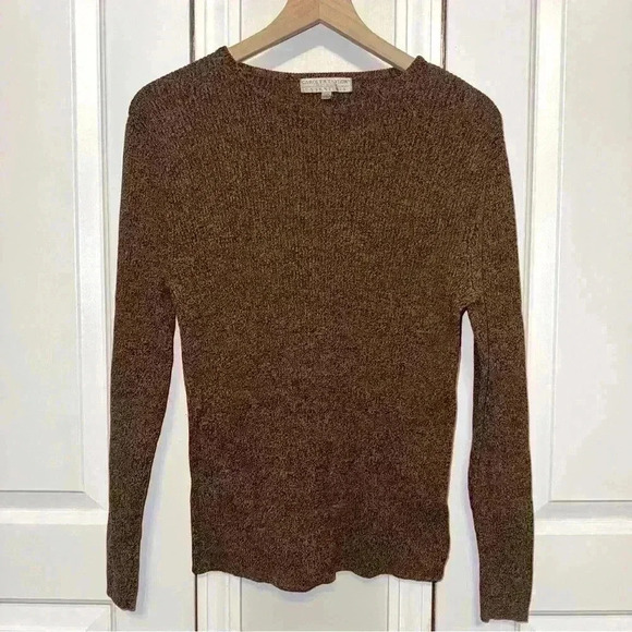 Carolyn Taylor Textured Brown Long Sleeve Size Medium - Picture 1 of 10